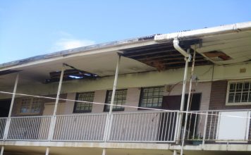 Abandoned Central High School home to the destitute